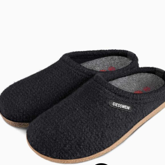 Giesswein Women's Veitsch Wool Slippers anthracite-029 Size 8 New in Box - Picture 1 of 8